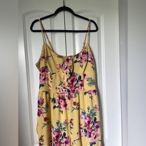Yellow floral jumpsuit